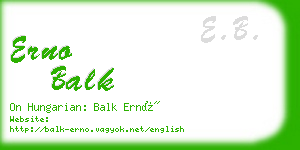 erno balk business card